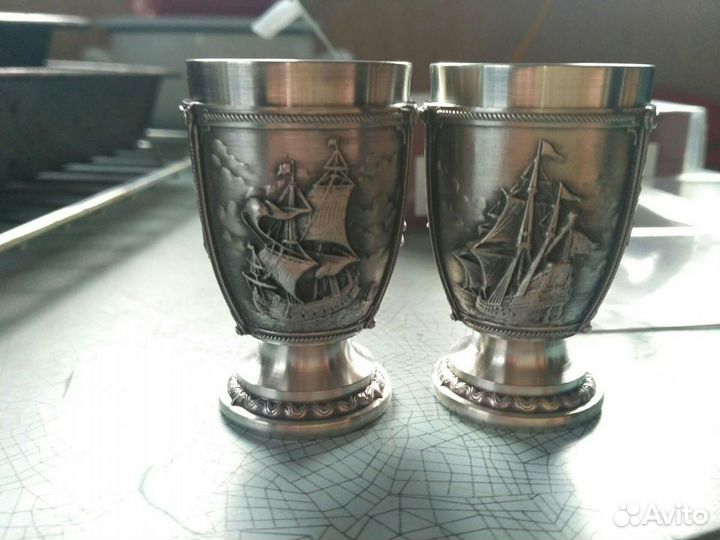 Рюмки 2 шт олово, Германия, Новые