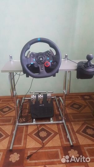 Руль Logitech G29 + Коробка передач + Стол