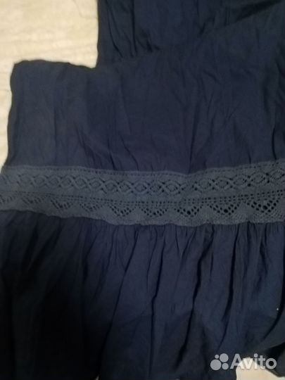 Платье женское 44 46 размер темно синее, хлопок