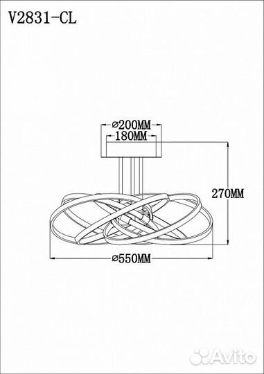 Потолочная люстра Moderli Arrow V2831-CL