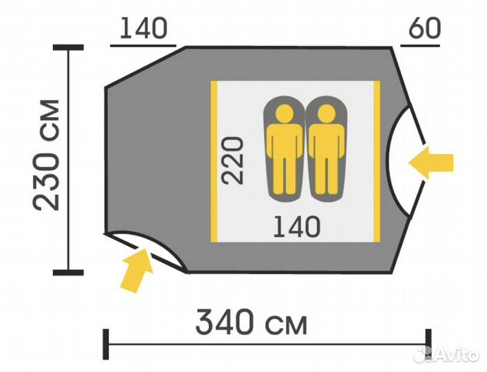 Палатка 2-местная Talberg sund PRO 2