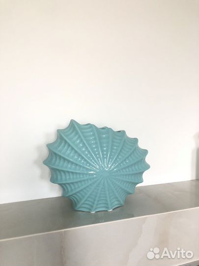 Ваза керамика. Бирюзовая