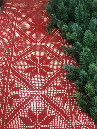 Салфетка, раннер, дорожка красная,98х48см