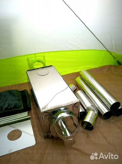 Дровяная печь Пошехонка Средняя на 30 л. c 3Д экра