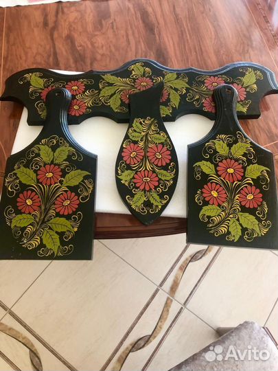 Набор кухонных досок. Дерево. Роспись