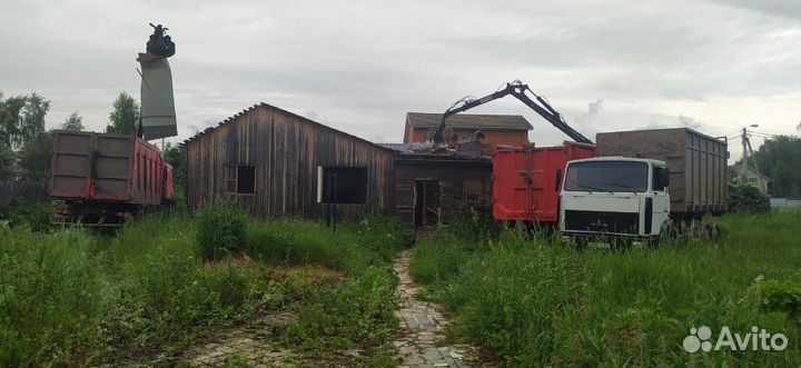 Демонтаж домов, сараев и теплиц в Ржавках