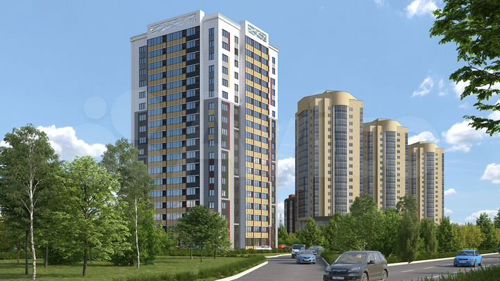 2-к. квартира, 62,8 м², 17/18 эт.