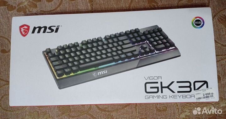 Игровая клавиатура проводная MSI GK30
