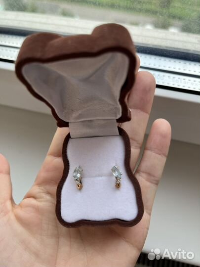 Золотые серьги детские 585