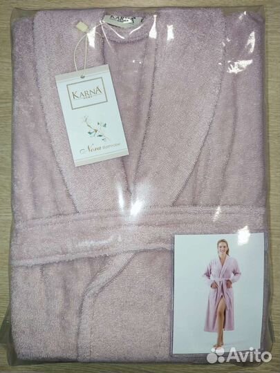 Халат XL хлопковый махровый Турция лавандовый