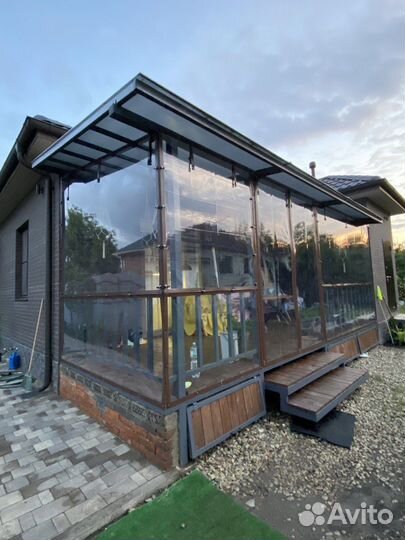 Мягкие окна на беседку