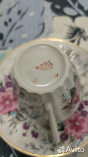 Чайная пара фарфор лфз СССР (3шт)