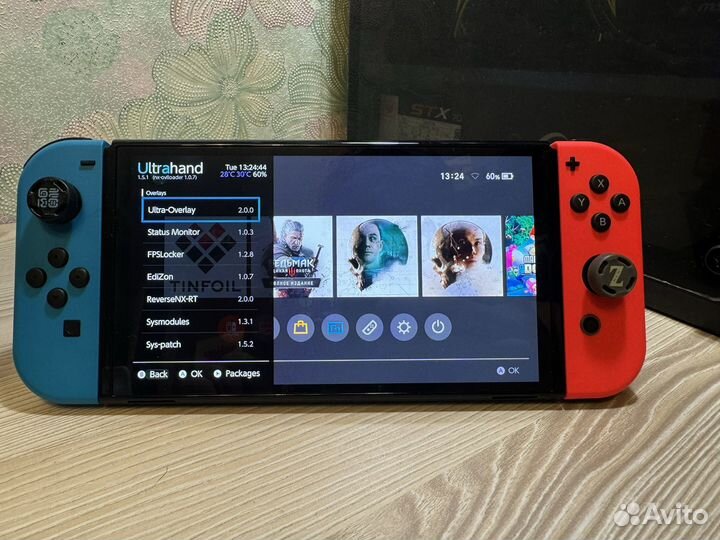 Nintendo switch oled прошитая 512гб идеал