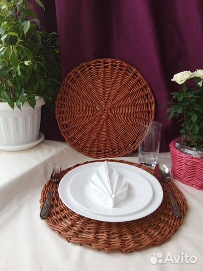 Салфетки сервировочные из бумажной лозы