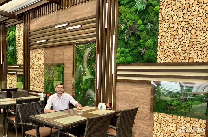 Вертикальное озеленение. Мох. Живая стена