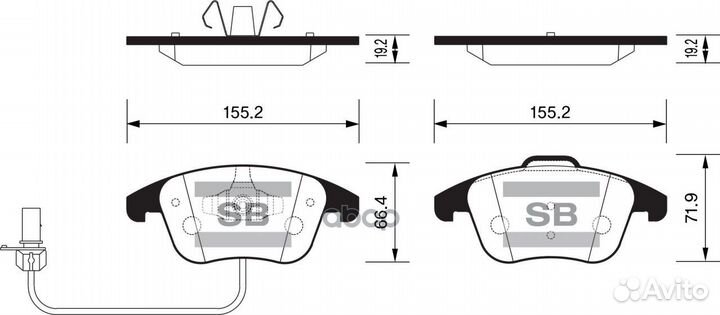 SP2144 колодки дисковые передние Audi A4, A5 1