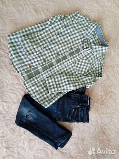 Рубашка для мальчика на рост 110-116