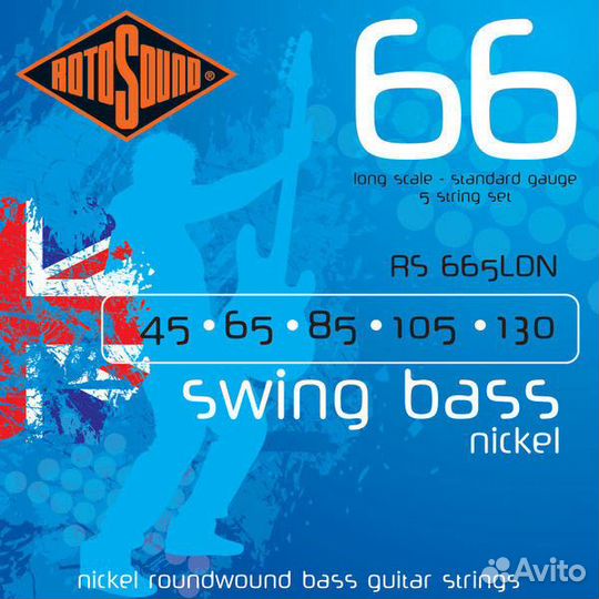 Струны rotosound RS665LDN bass strings nickel
