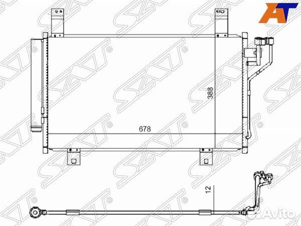 Радиатор кондиционера mazda atenza, mazda axela, m