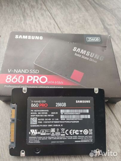 Samsung SSD 860 PRO 256GB (новый)