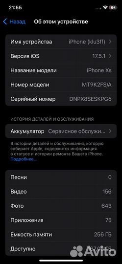 iPhone Xs, 256 ГБ