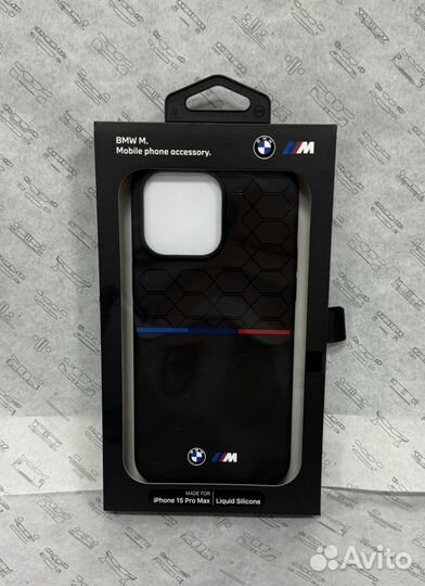 Чехол BMW для iPhone 15/Pro/MAX silicone Seat Tric