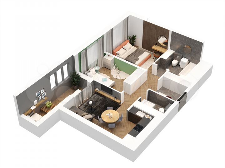 2-к. квартира, 58,5 м², 19/24 эт.