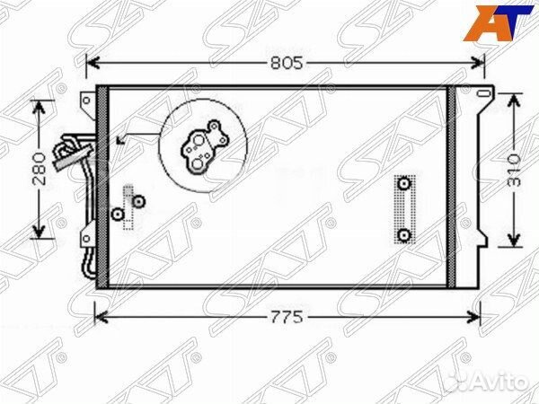 Радиатор кондиционера Audi Q7 05-15 / Volkswagen T