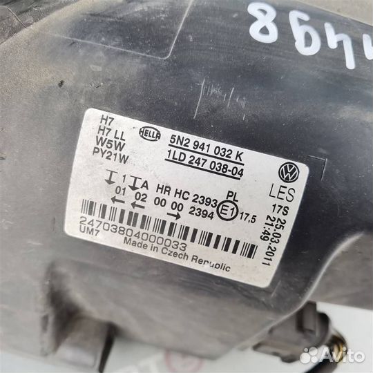 Фара галоген правая VW Tiguan 2007-2011