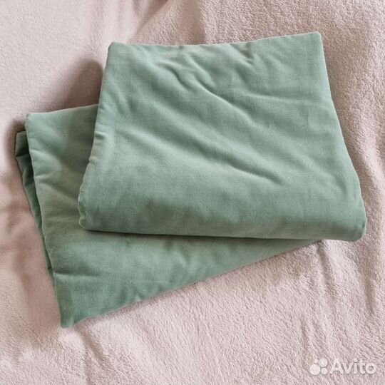 Шторы IKEA мятно зелёные 2 шт бархат