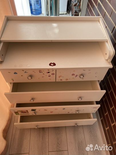 Пеленальный комод белый