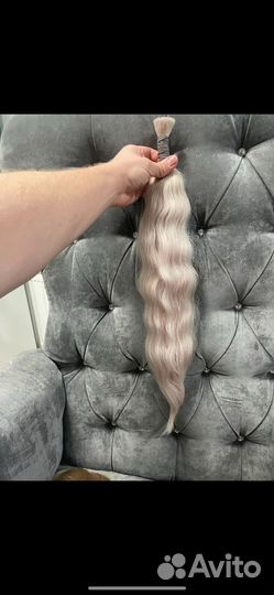 Волосы для наращивания 60 см блонд