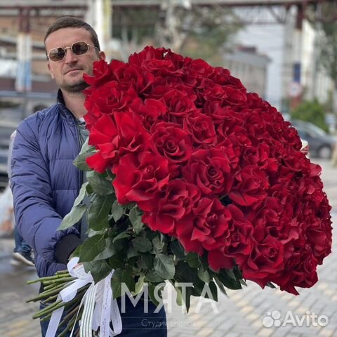 Розы 51 штука 70 см Гигант