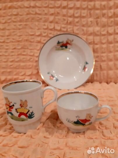 Детская новая посуда (комплект) Дулёво