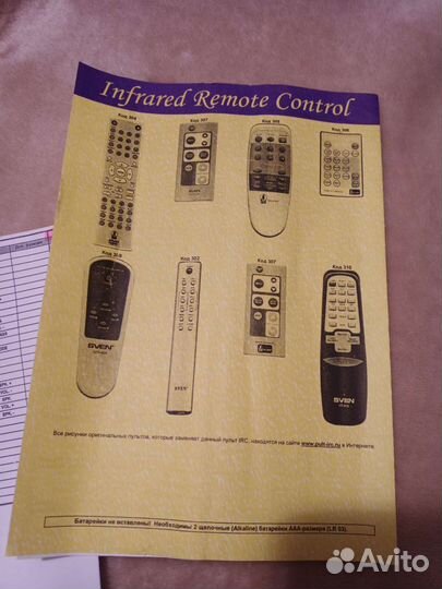 Универсальный пульт sven