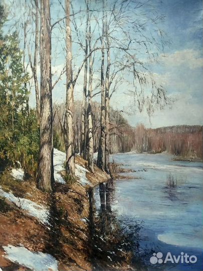 Картина пейзаж Зима, Осень, Лес