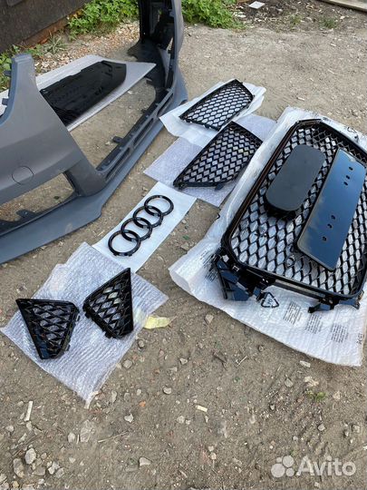 Передний бампер rslook audi a4 b8 рестайлинг