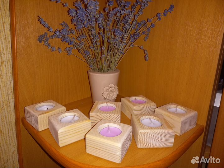 Подсвечники деревянные