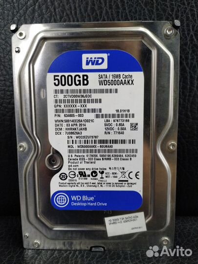 Жесткие диски SATA для пк и ноутбуков от 250Gb