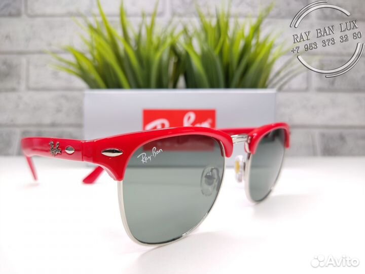 Очки Ray Ban Clubmaster Красный