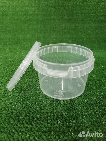 Банка пластиковая с крышкой 280мл PP