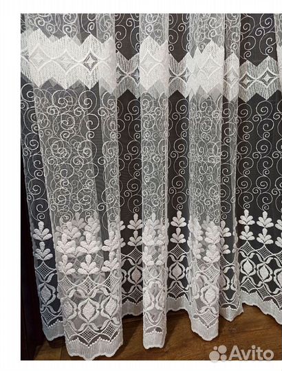 Тюль вышивка отрезы
