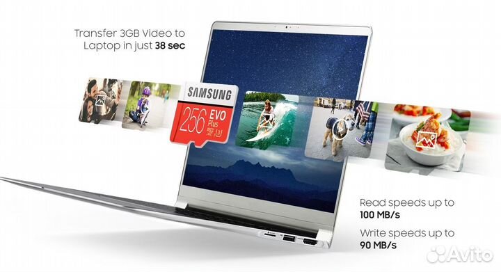 Карта памяти micro sdxc Samsung 128 Transcend 32GB