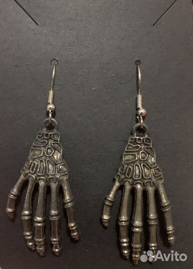 Серьги скелет старинные