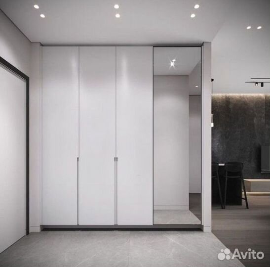 Шкаф распашной с фрезеровкой