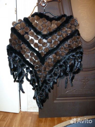 Шаль натуральная норка новая