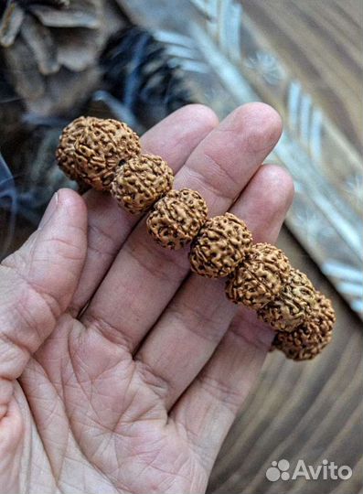 Мужской браслет из рудракши 8, 9, 10 ликов