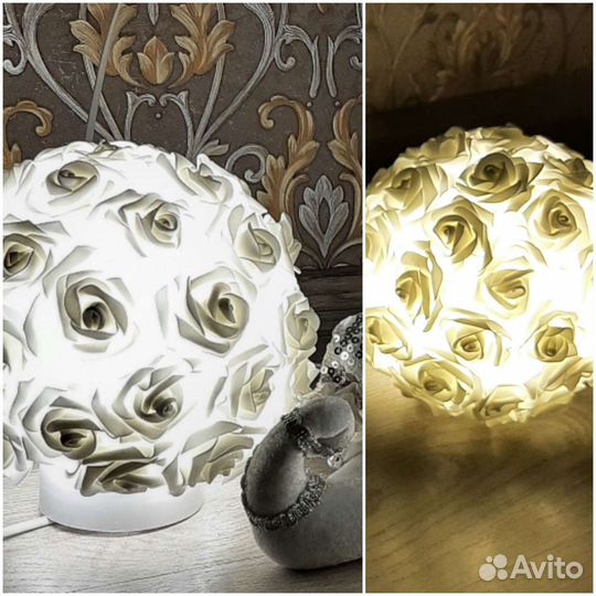 Светильники белые розы