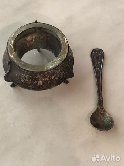 Солонка с ложечкой СССР