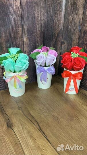 Мыльные букеты розы